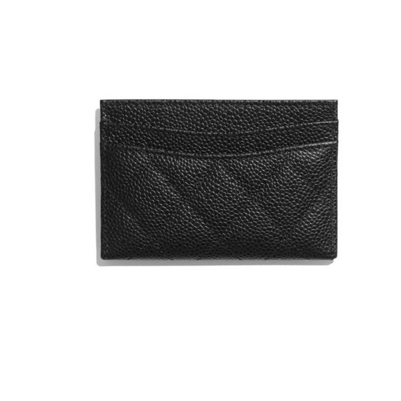 CHANEL GOLD Classic Black Caviar Leather Card Holder - Picture 5 of 15